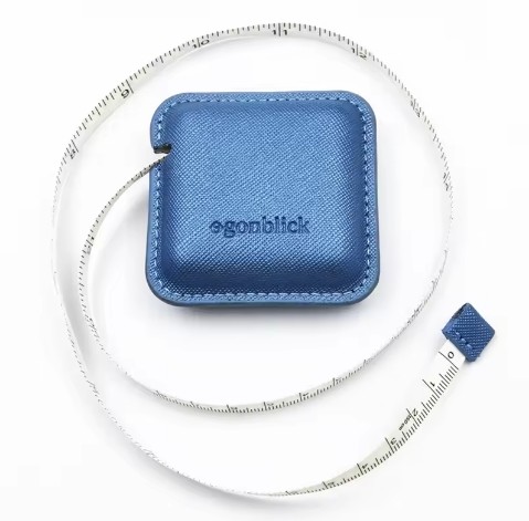 Подарок оптом Продвижение Дешевый Suare Мини-ленты Мера Ключевая цепочка с логотипом Мини-шивки Проекты ленты Мера