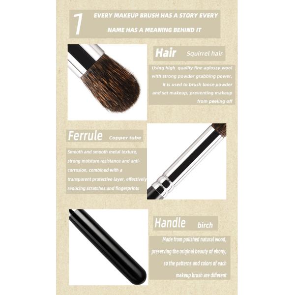 A39 Luxury Squirrel Hair Nose Shadow Makeup Brush Round Head  Private Label