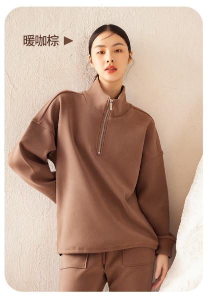                  Hoodie Women′s Winter New Windproof Waterproof Warm Top Thickened Heat Storage Stand-up Collar Loose Casual Coat Women             