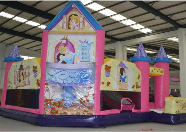 Encerado bonito do PVC 0.55mm de Inflatables da casa da princesa Toddler Commercial Bounce