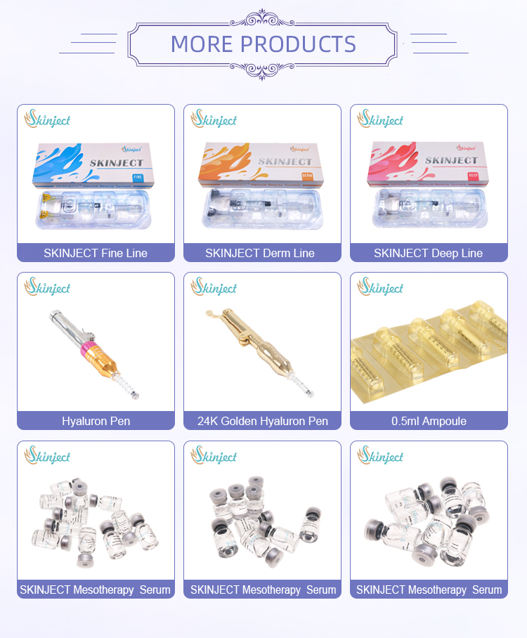 Точным форма соединенная крестом Skinject Hyaluronic кисловочная дермальная заполнителя геля 2ml