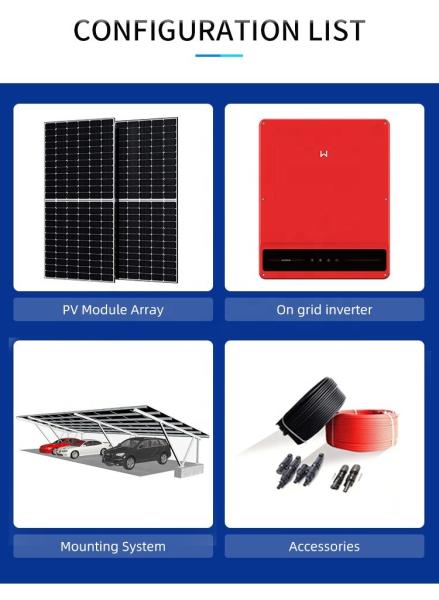 Roof Mounting On Grid Solar Power System 50KW 60KW MPPT Commercial