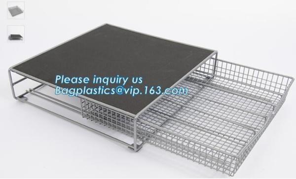 Coffee pod storage drawer, customized iron metal mesh coffee pod storage organizer 36 k cup drawer, Kitchen King Coffee