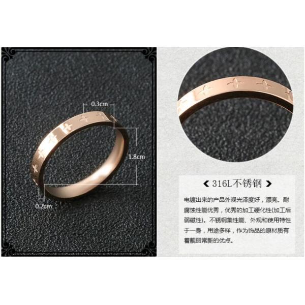 Corrosion Process Stainless Steel Ring 18K Gold Plating Fashion Ring For Personality Girl