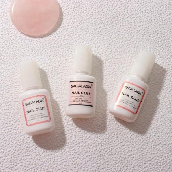 Transparent False Nails Decoration Glue SAGALAGA Customized Nail Tips Adhesive for Press on Nails