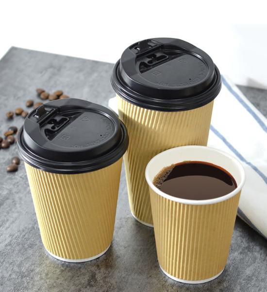 7/8/12/16/22 oz ripple wall paper cup cup for coffee, espresso, cortado, latte, cappuccino and tea, food grade safe