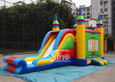 jogo combinado inflável das crianças 5in1 comerciais coloridas com corrediça para exterior dos inflatables de guangzhou