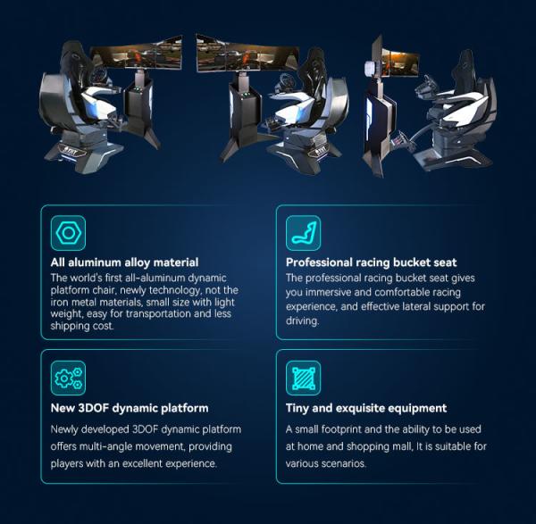 YHY Ultimate Racing All-Aluminum Alloy VR Racing Simulator for an Immersive Experience