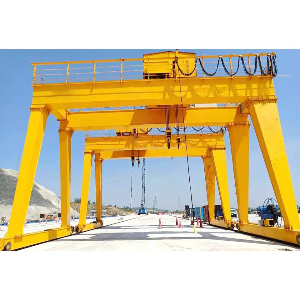 European Style Low Price Double Girder Gantry Crane with Winch Type Trolley for Outdoor Usage