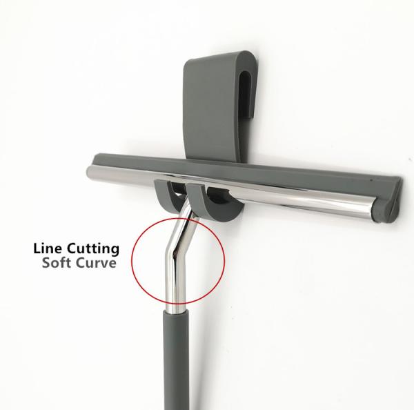 Bathroom Kitchen Car Squeegee Glass Cleaner With Silicone Hook 10 Inch