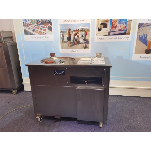 Commercial Easy to Operate Single Flat Pan Fried Quick-Frozen Ice Cream Roll Machine