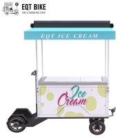 Disc Brake Ice Cream Bicycle Cart 18KM/H Ice Cream Vending Tricycle