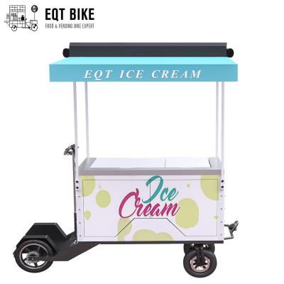 Disc Brake Ice Cream Bicycle Cart 18KM/H Ice Cream Vending Tricycle