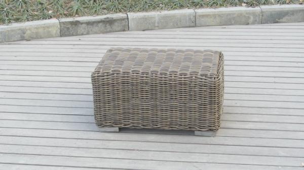 Round rattan wicker sectional outdoor sofa set with comfortable cushion
