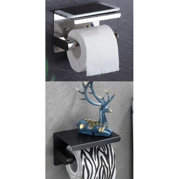 Stainless Steel 304 Toilet Tissue Dispensers , Toilet Paper Holder With Shelf OEM