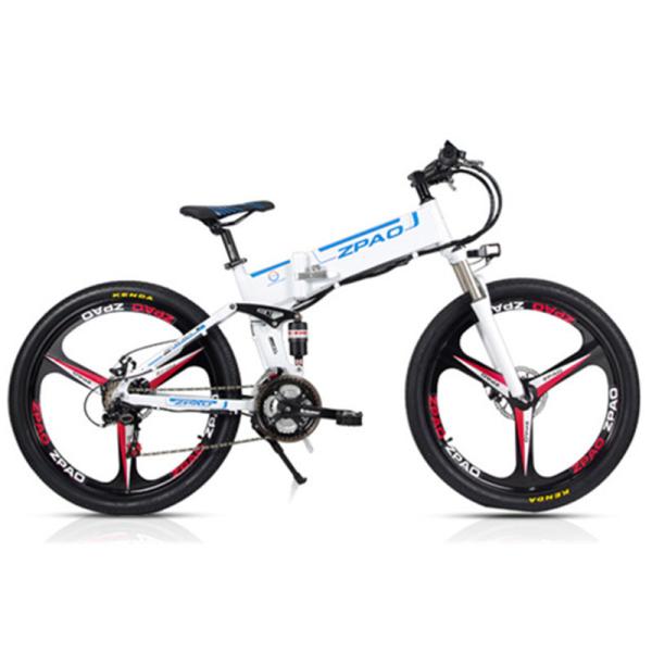 48V 26 inch Electric Folding Bike With 3 Knife And Shimano 21 Speed Derailleur