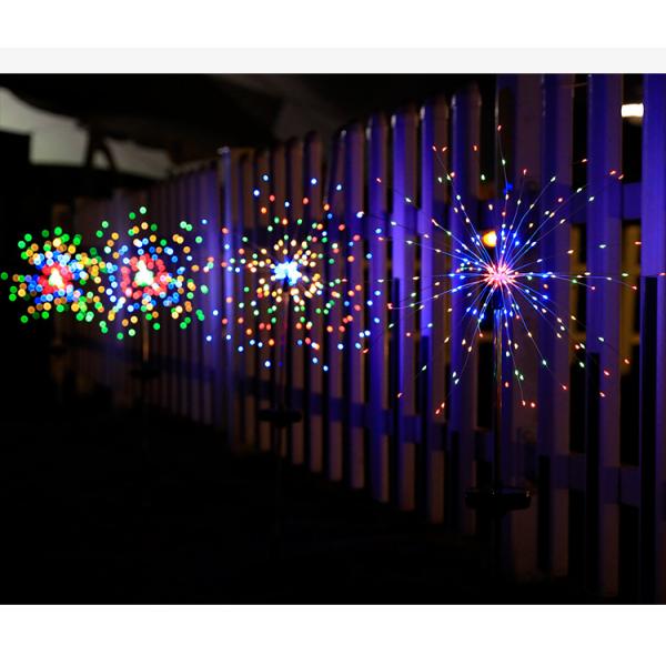 IP65 Rated Solar Lawn Ground Insert Fireworks Lights for Holiday Decoration OEM ODM