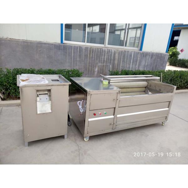 automatic stainless steel hard plastic brush potato washer peeler machine for yam potato