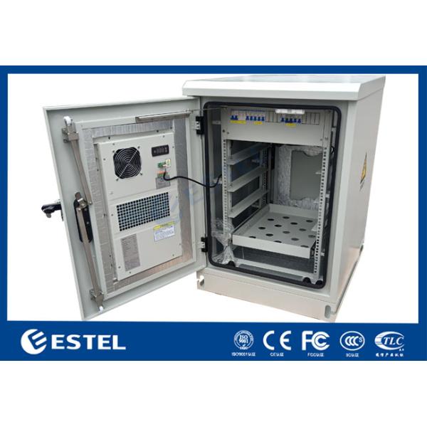 17U Capacity Outdoor Telecommunication Enclosures IP55 Floor Mount Installation