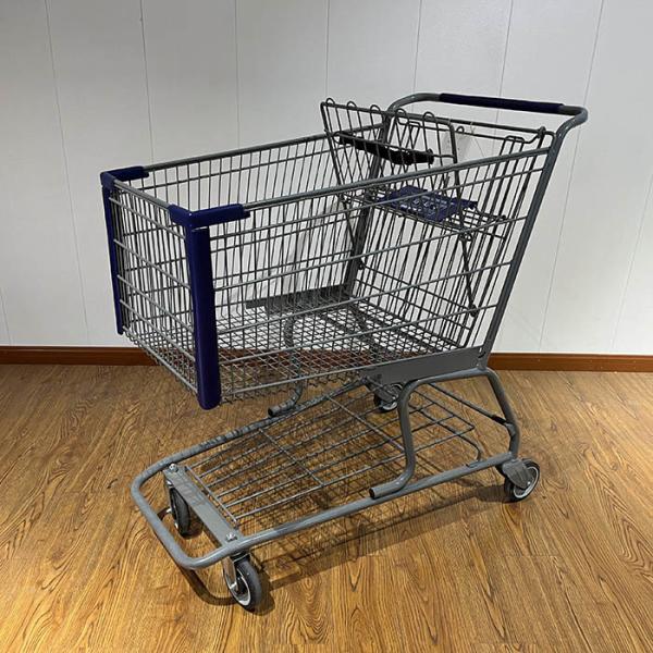 240L Large Capacity Convenience Store China Grocery Carts  American Style Hand Trolley