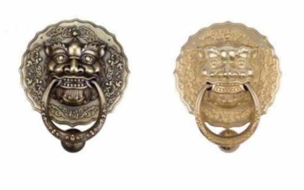 Corrosion Resistant Round Lion Head Pull Door Knockers Handles Classical Design