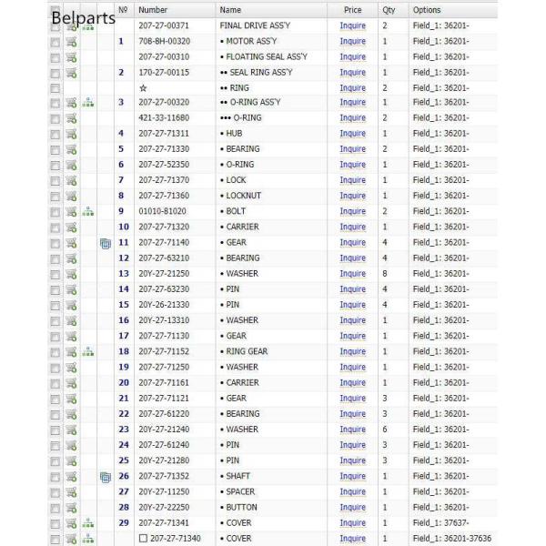 Шестерня Ассы паука уровня 2 уровня 1 планетарная разделяет, Ассы несущей коробки передач перемещения 207-27-00371 ПК360-7 1-ый 2-ой