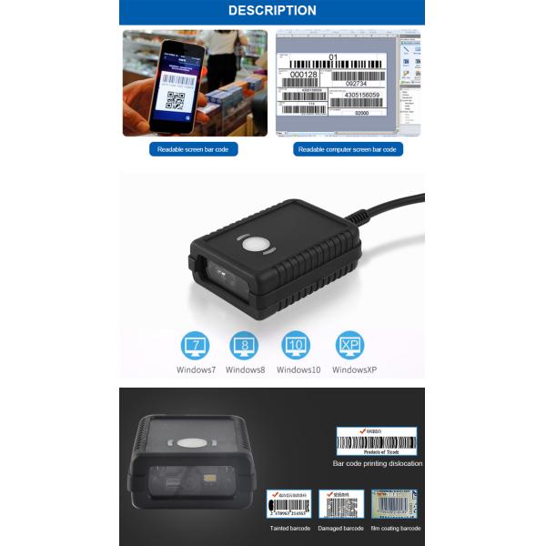 High-Speed Fixed Mount 2D CMOS Scanner for Locker Cabinets Mobile Screens DF4200