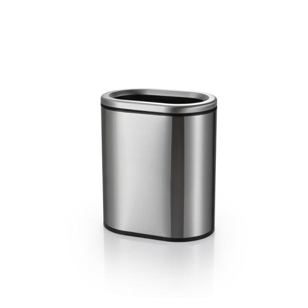 Anti Fingerprint 12L Stainless Steel Bathroom Trash Can