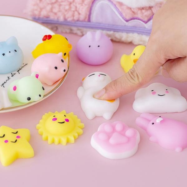 50PCS TPR Mini Animal Squishy Stress Toys Mochi's Fidget Toys For Stress Relief