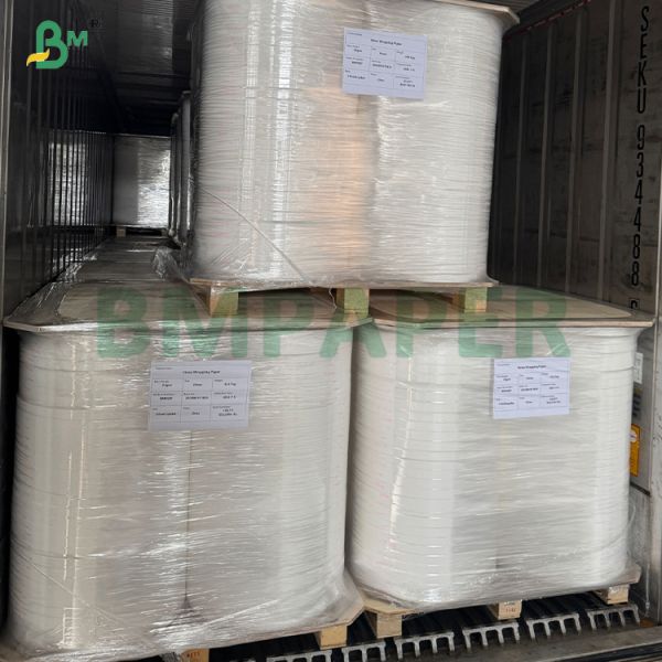 Printable White 24g 26g 28g Straw Wrap Paper For Brand Custom Packaging
