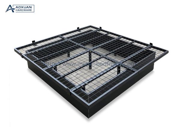 Black Easy Assembled King Size Thickened Hotel Metal Platform Bed Frame