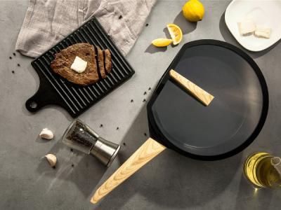 Cookware 11Inch de alumínio que frita a base de aço de Pan Heavy Duty With Stainless