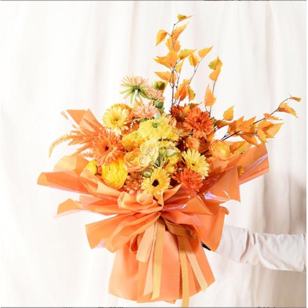 Papel de envoltura de floristería de moda para el embalaje de ramos Papel de color de hierro y colorido