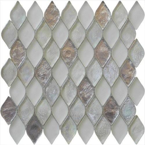 Sivler water waving glass mosaic tile for logo background