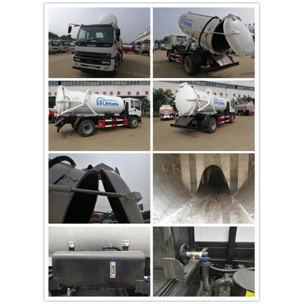 Caminhão da limpeza da água de esgoto do saneamento, operação fácil do caminhão da sução da água de esgoto do vácuo