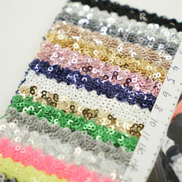 Светить 390 GSM поднял ткань Sequin для платьев моды женщин