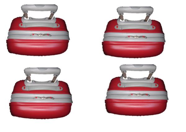 Carry On Red Two Wheel Carry On Luggage Set Of 3 Plastic Handle Framed
