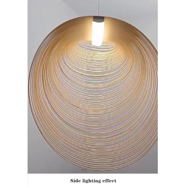 Modern Wood LED Light Pendant Lamp for Staircase Kitchen Restaurant Shop Chandelier(WH-AP-675)