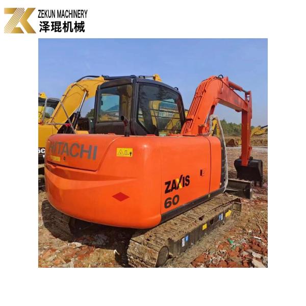 HITACHI ZX 60 6 toneladas Mini Excavadora Hidráulica de segunda mão com 0,22 m3 Capacidade de Balde