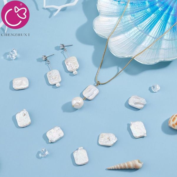 Hot Sale Rectangle Square Shape Pearl Baroque Pearl Irregular Shape Natural Freshwater Pearl