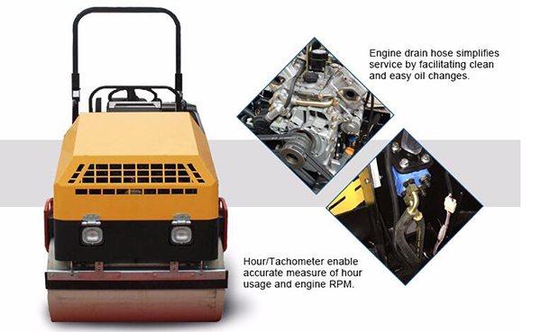 2 Ton Hand Road Roller , Stable Running Diesel Road Roller 30% Grade Ability