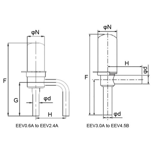 EEV EXV Электронный вентиль расширения для кондиционирования воздуха с 5-проводным катушкой