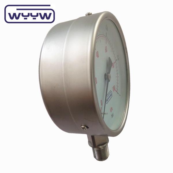 4 All Stainless Steel Pressure Gauge Dial 0-100bar 100mm SS304 Dry Oxygen Manometer