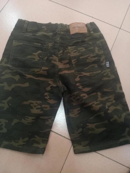 70% Cotton 28% Polyester Boys Chino Shorts Camo Print Denim Shorts