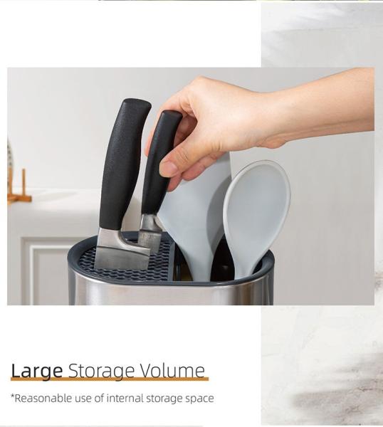 Fashion Stainless Steel Kitchen Knife Block Universal Knife Holder With Customized Logo And Sustainable Design