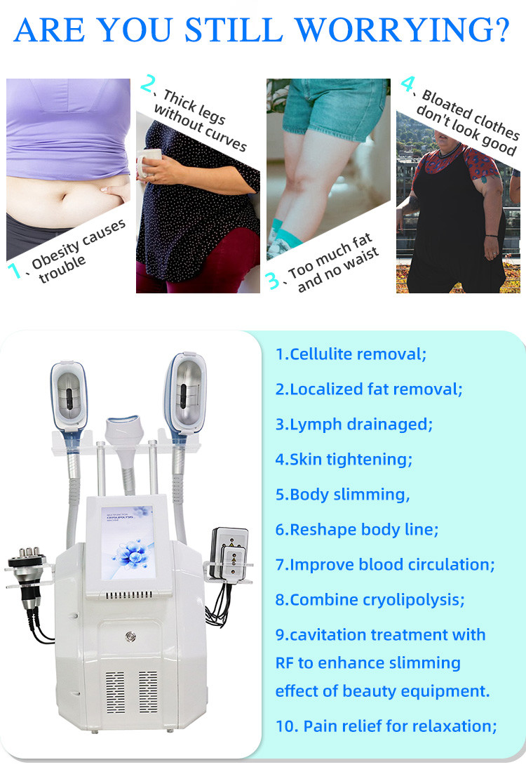 5 в 1 теле замерзая машины 360 Cryotherapy жирные крутом ваяя уменьшающ 650nm