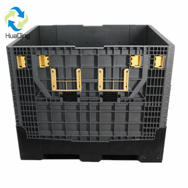 Foldable Galvanized Mesh Pallet Box Container with 1T Dynamic Load Capacity by HUADING