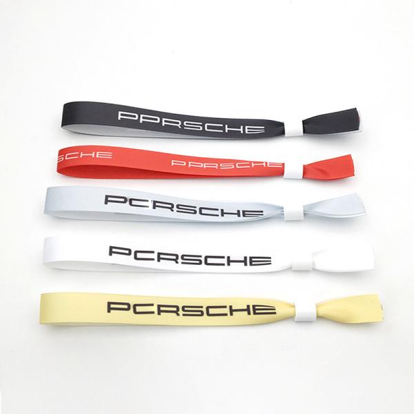 Disposable RFID Polyester/Ribbon Wristband for Festival Party Events Custom 13.56 MHZ