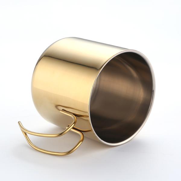 Beautful  Gold Stainless Steel Travel Mug With Lid  Customized Logo