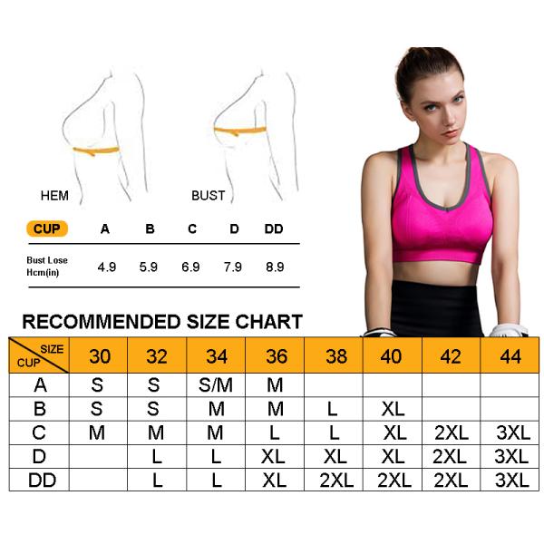 ODM Women High Impact Sports Bra stretchable Odorless Opp bag packed
